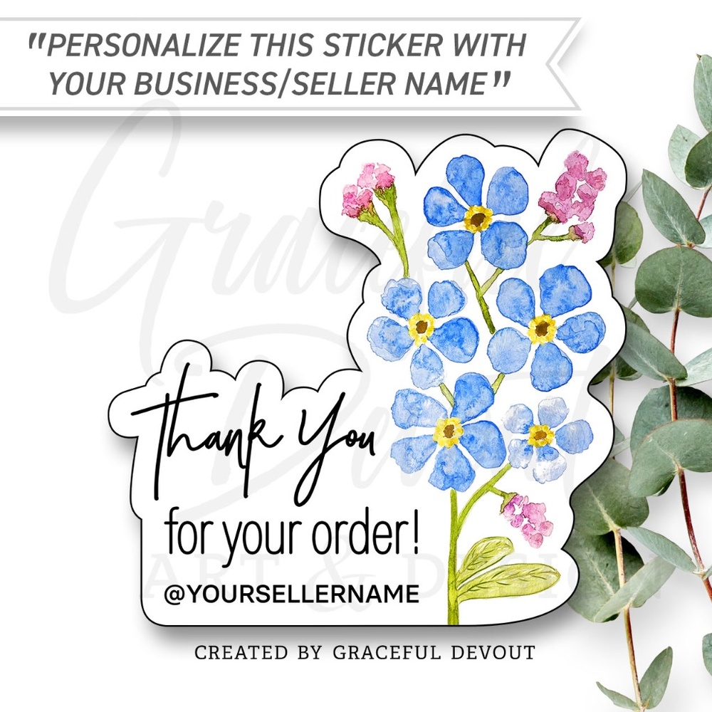 Thank You For Your Order! -  2" (inches) (96ct.) Stickers